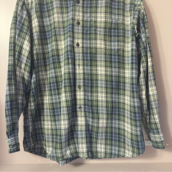 L.L Bean Plaid Buttondown Green Men Size L - Picture 3 of 9